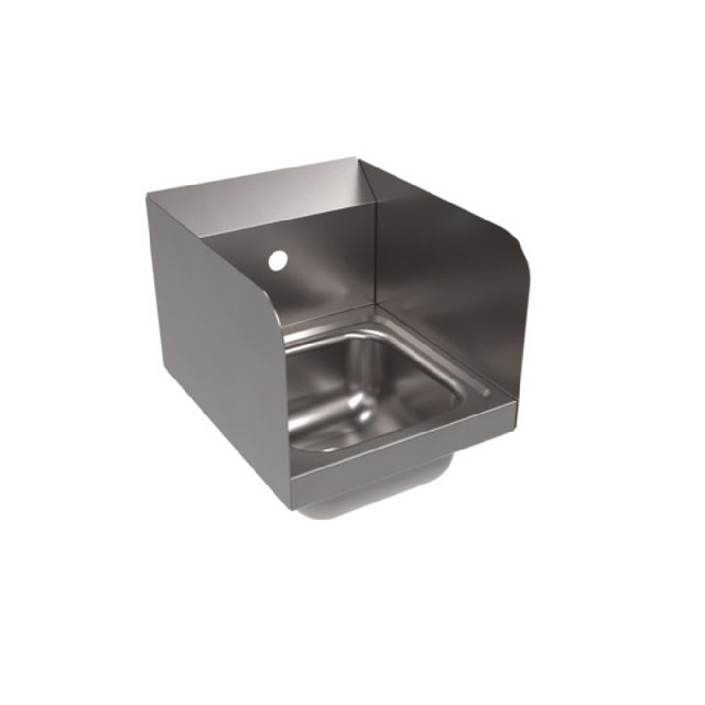 BK Resources BKHS-W-SS-1-SS Space Saver Hand Sink With Side Splashes Wall Mount