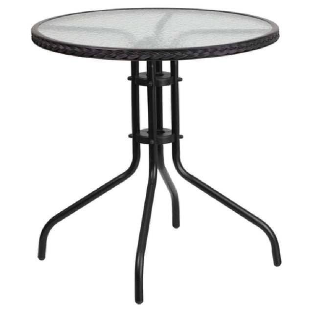 Flash Furniture TLH-087-BK-GG Patio Table 28" Dia. X 28"H Round