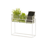 Cal Mil 23747-9-49 3 Jar Holder 12.5"W X 4.5"D X 9"H Chrome-plated Wire