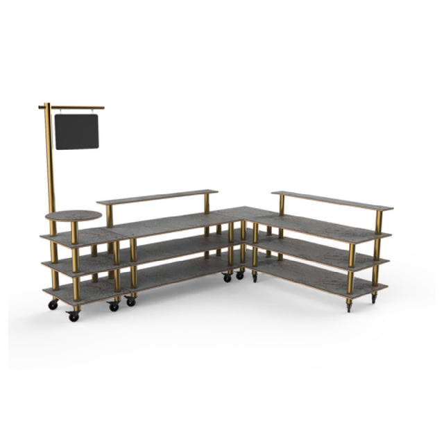 Steelite MGCMLB14GBXW Breakfast Bar Station 130"W X 100"D X 95"H Mixed Materials