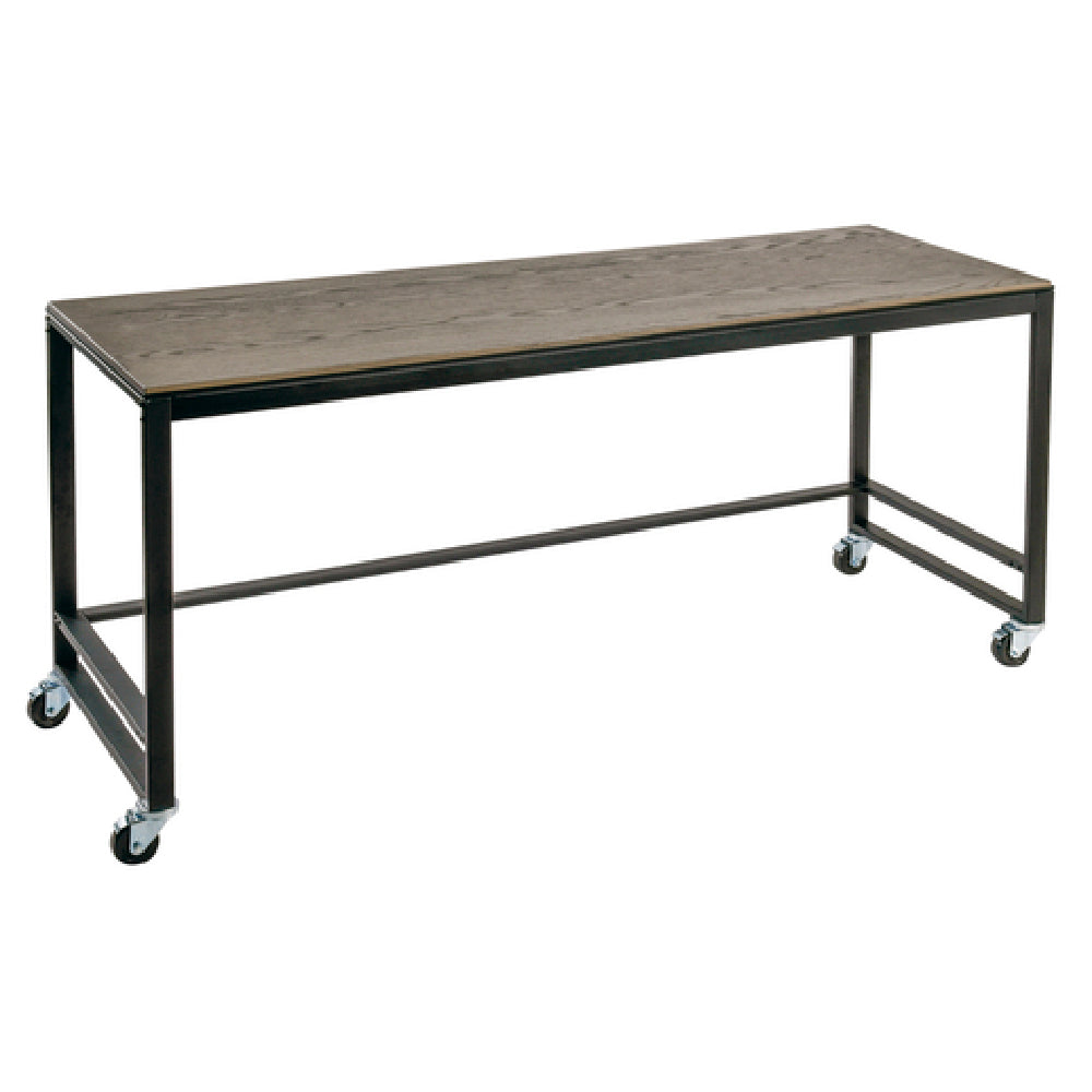 Cal Mil 22340-72-83 Ashwood Merchandising Table 72"W X 24"D X 34"H Oak Wood Grey Wash Top Shelf