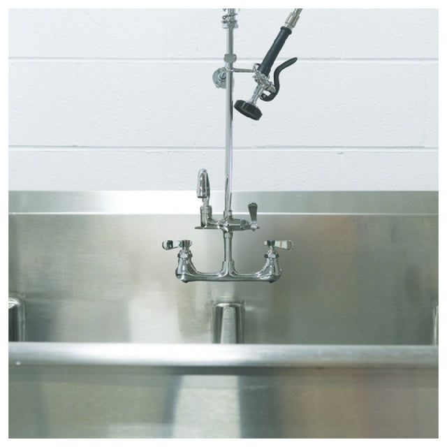 Hubert 155971 - Kratos Pre-Rinse Faucet With 8" Centers & 6" Add-On Faucet, Wall-mount
