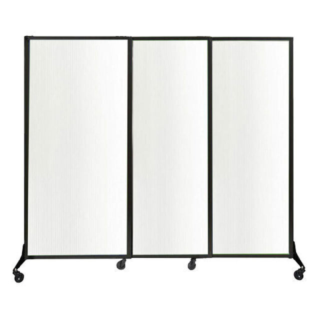 Omcan 46782 (46782) Quick-Wall (Sliding) Portable Partition W 7' X H 7'4" Clear Polycarbonate