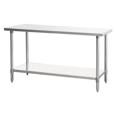 Atosa SSTW-3072 MixRite Work Table 72"W X 30"D X 34"H 18/430 Stainless Steel Top With Turned Down Edges