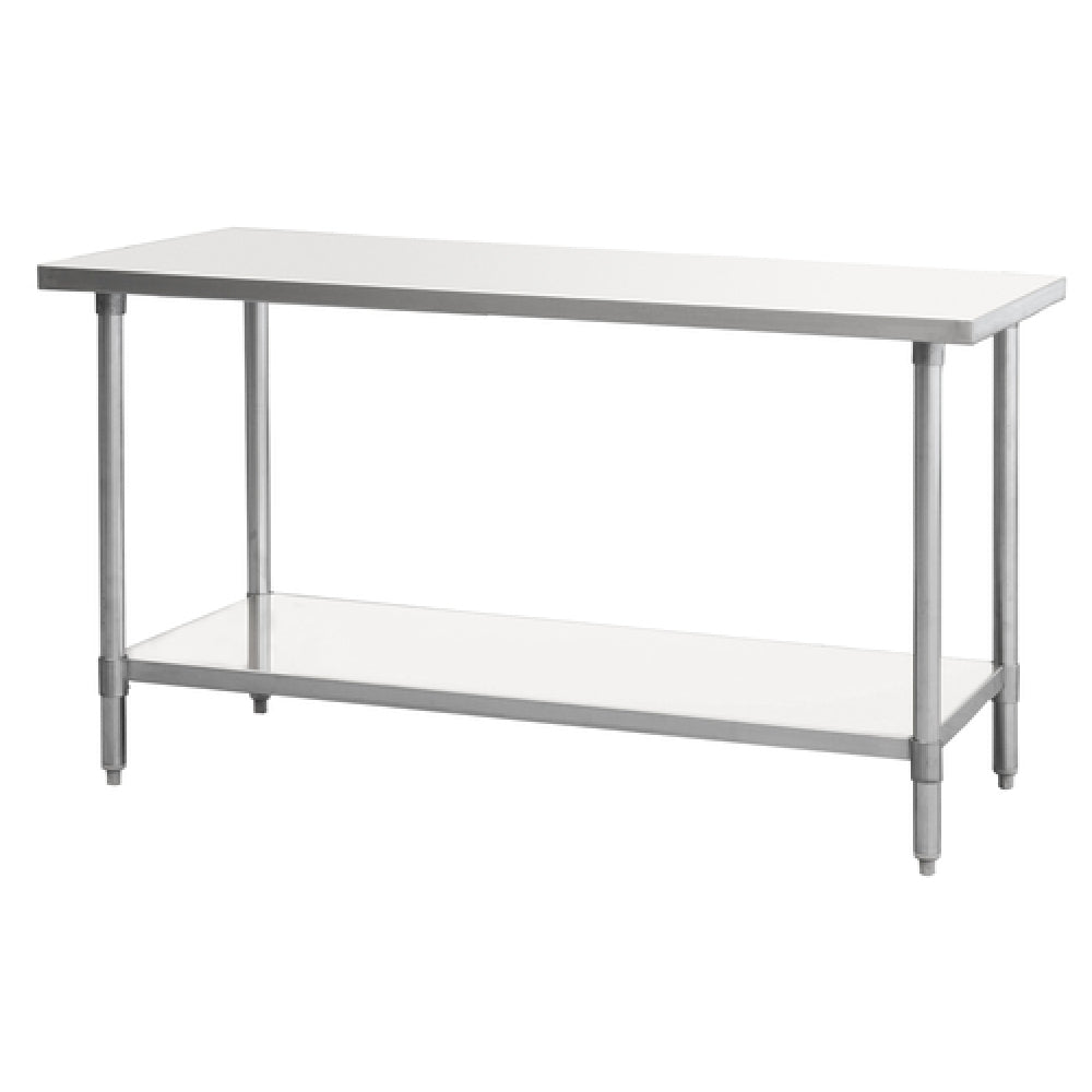 Atosa SSTW-2424 MixRite Work Table 24"W X 24"D X 34"H 18/430 Stainless Steel Top With Turned Down Edges