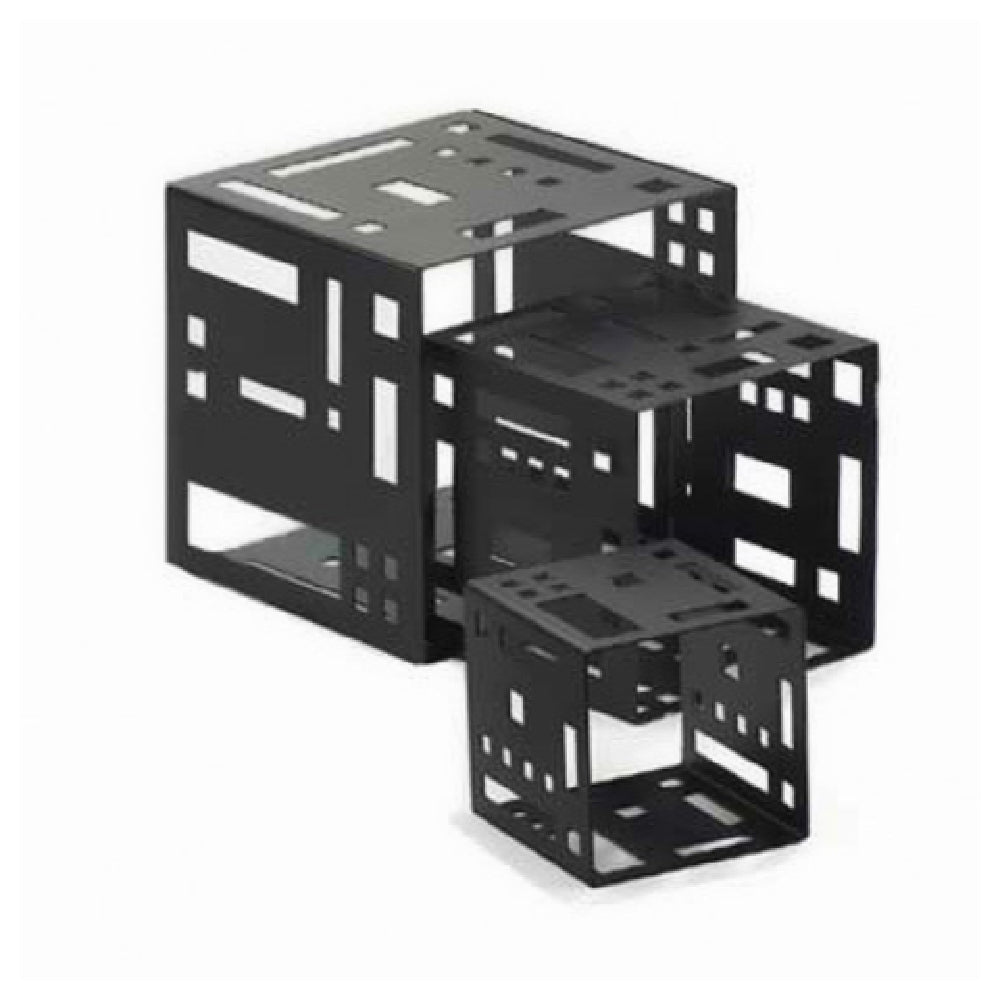 Cal Mil 1607-7-13 Squared Cube Riser 7"W Decorative Geometric Cutouts