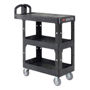 Rubbermaid 2203280 - BRUTE Heavy Duty Small 3-Shelf Utility Cart, 18.125"W X 48.625"D X 46.18"H
