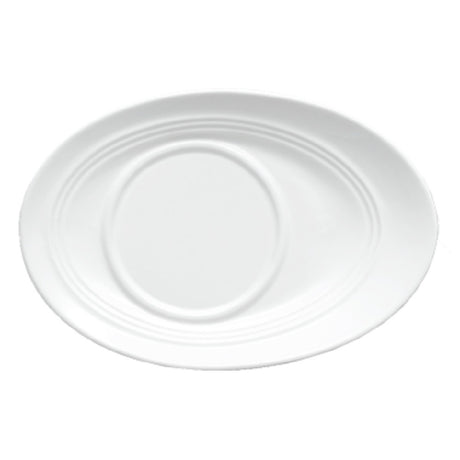 Bon Chef 1100005P Saucer 7-5/8" X 5-1/5" X 1-3/50" Slanted Oval