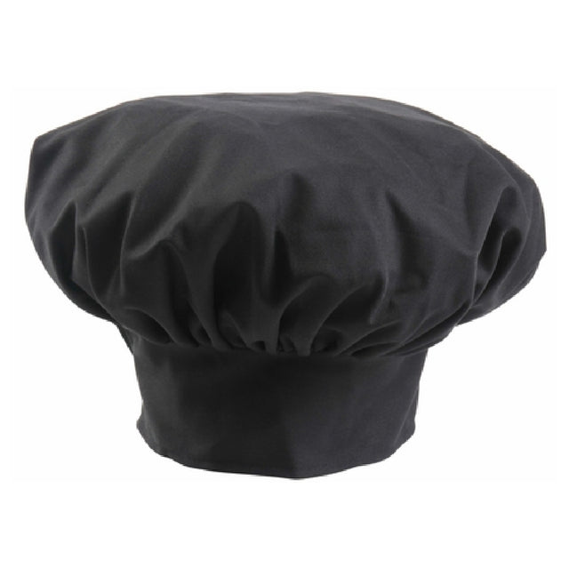 Mercer Culinary M60090BK Millennia® Toque Adjustable Velcro Closure 65/35 Poly/cotton Twill