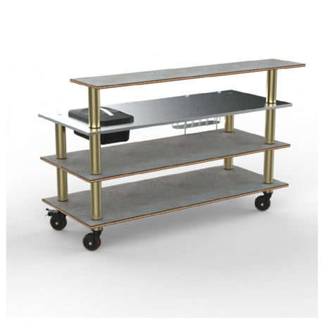 Steelite MGCMLC05GBXH - Modular Pro Bar Ice Bin Stainless Steel Top Grey Br, 71.0" X 34.5" X 47.0"