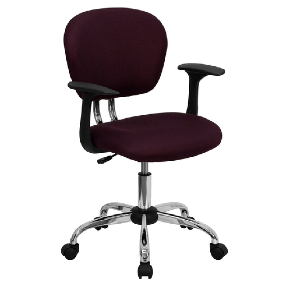 Flash Furniture H-2376-F-BY-ARMS-GG Swivel Task Chair 33-1/2" To 37-1/2" Adjustable Height