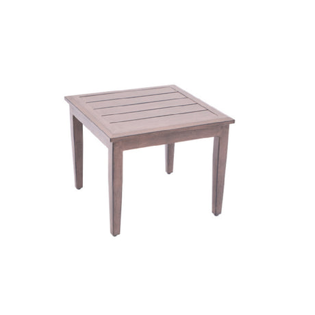 Plantation Prestige 8792121-0167 - Savannah Side Table, 21" X 21" X 17.7" H, All Aluminum With Aluminum Slats