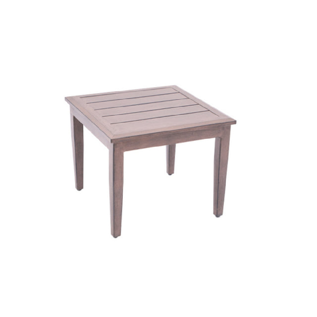 Plantation Prestige 8792121-0167 - Savannah Side Table, 21" X 21" X 17.7" H, All Aluminum With Aluminum Slats
