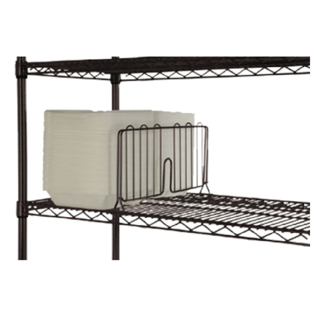 1880 Hospitality FSD14BK Focus Foodservice Shelf Divider 14"W X 8"H For Dry Storage