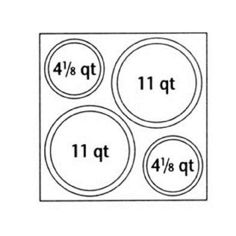 Nemco 67410 Adapter Plate Two 4-1/8 Qt. And Two 11 Qt. Inset Holes Fits # 6060A