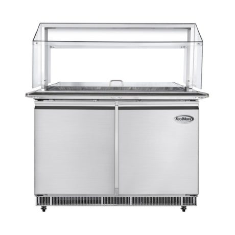 Koolmore KM-RBT-48CSFG Commercial Refrigerated Prep Station 48"W X 29-1/2"D X 35-1/5"H