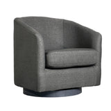 Flash Furniture BS-AC22-060-DKGRY-GG Landon Club Style Commercial Barrel Accent Armchair