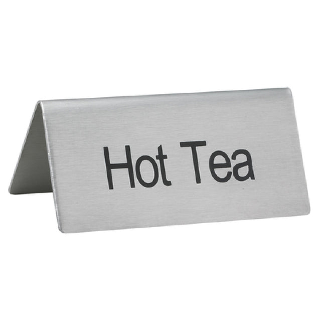 Winco SGN-101 Beverage Tent Sign "Hot Tea" 3"L X 1-1/2"W 1-1/4"H