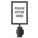 Hubert 62986 - Sign Frame, For Barrier Post #49970,8-1/3"L X 11-3/4"H, Rectangular