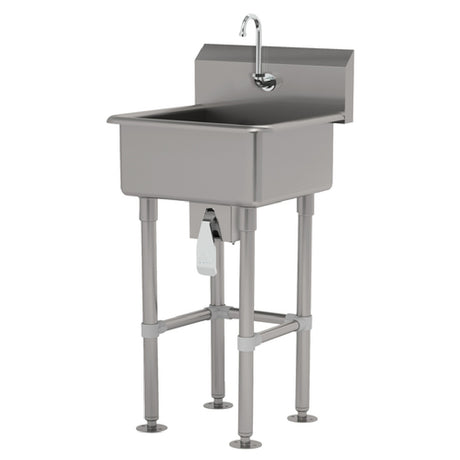 Advance Tabco FS-FM-2721KV Service Sink Splash Mount Faucet Provision With Stainless Steel Legs And Flanged Feet