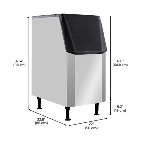 Eurodib USA IB305 - Resolute Ice Systems Ice Bin, 305 Lbs Capacity, Modular