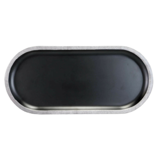 GET Enterprises B251127-SLVB Elite Global Solutions Plate 12-5/8"L X 5-7/8"W X 3/4"H Oval