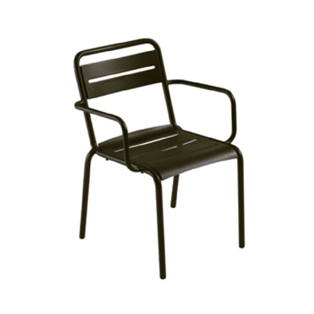 Emuamericas Llc 162 Star Stacking Armchair Outdoor/indoor Steel Slats Back And Seat