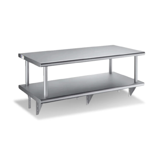 Steel Works Stainless SWPTSD-2460-316 Heavy Duty Pass Thru Shelf With Over Shelf