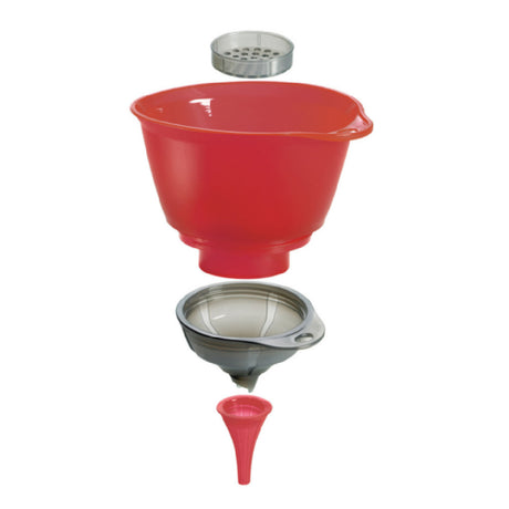 Browne Foodservice 747152 CUISIPRO 3-in-1 Funnel Set 5.9" L X 5.9" W X 4.4" H Small Funnel For Spices And Cruets