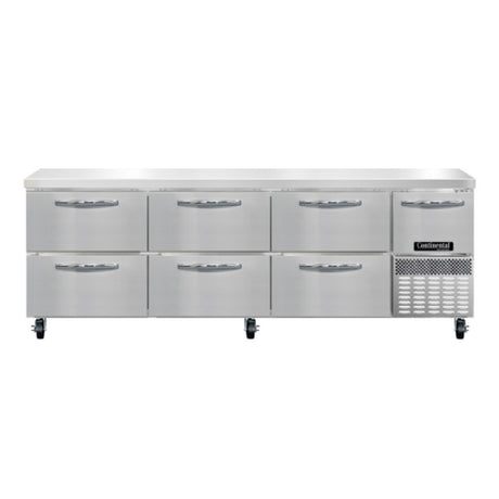 Continental Refrigerator RA93SN-D Refrigerated Base Shallow Depth Worktop Unit