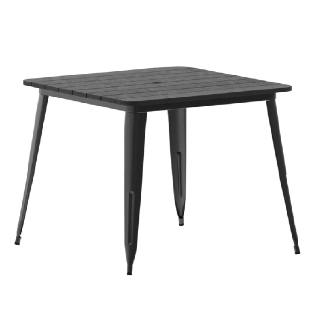 Flash Furniture JJ-T14619-90-BKBK-GG Declan Dining Table 36"W X 36"D X 30"H Square Table