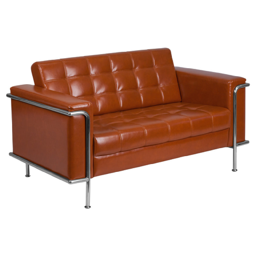 Flash Furniture ZB-LESLEY-8090-LS-COG-GG Hercules Lesley Series Loveseat 59"W X 33"D X 32-1/4"H