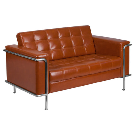 Flash Furniture ZB-LESLEY-8090-LS-COG-GG Hercules Lesley Series Loveseat 59"W X 33"D X 32-1/4"H