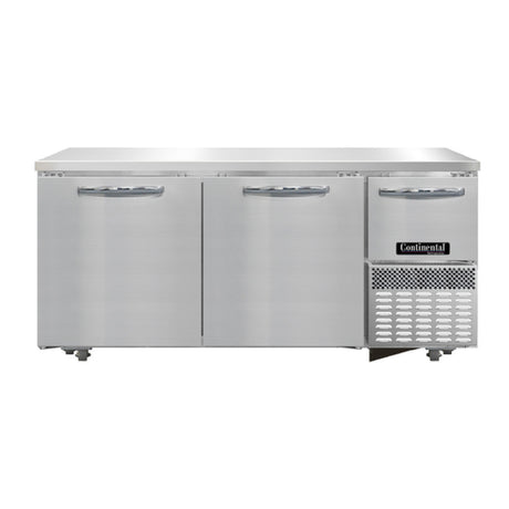 Continental Refrigerator RA68N-U Undercounter Refrigerated Base 68"W Stainless Steel Front & End Panels