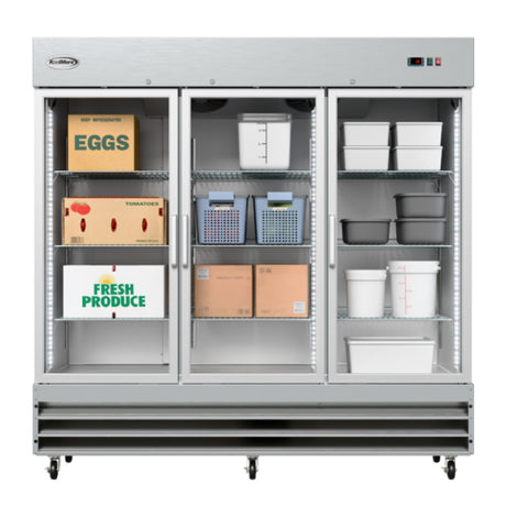 Koolmore RIR-3D-GD - Refrigerator, Reach In, Three-section
