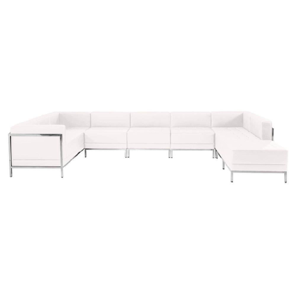 Flash Furniture ZB-IMAG-U-SECT-SET4-WH-GG Hercules Imagination Series Sectional