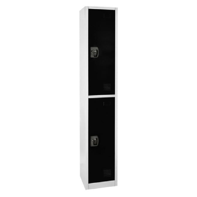 Alpine Industries ADI629-202-BLK Storage Locker 72" H X 12" W Double-compartment