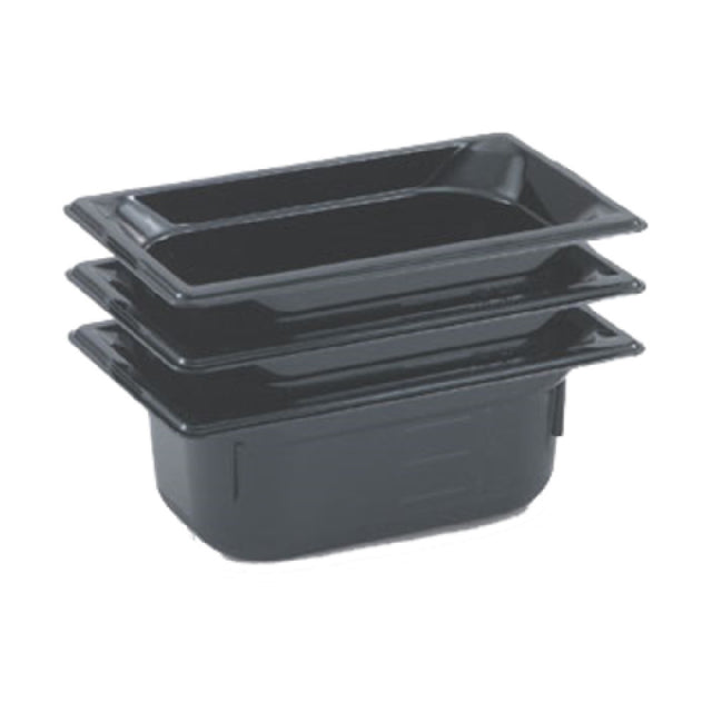 Vollrath 9042420 Super Pan® 1/4 GN Food Pan 2-1/2" Deep High-temp Black Resin