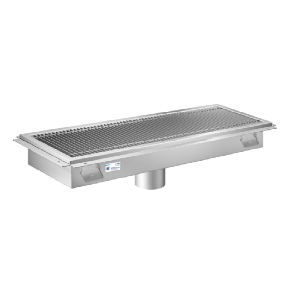 Koolmore KM-FTG-12120 KoolMore Commercial Floor Trough Drain 108"W X 12"D (2) 4"dia. Drain Connections