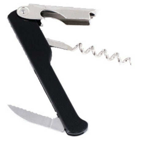 Winco CO-712 Economy Waiter's Corkscrew Black Finish