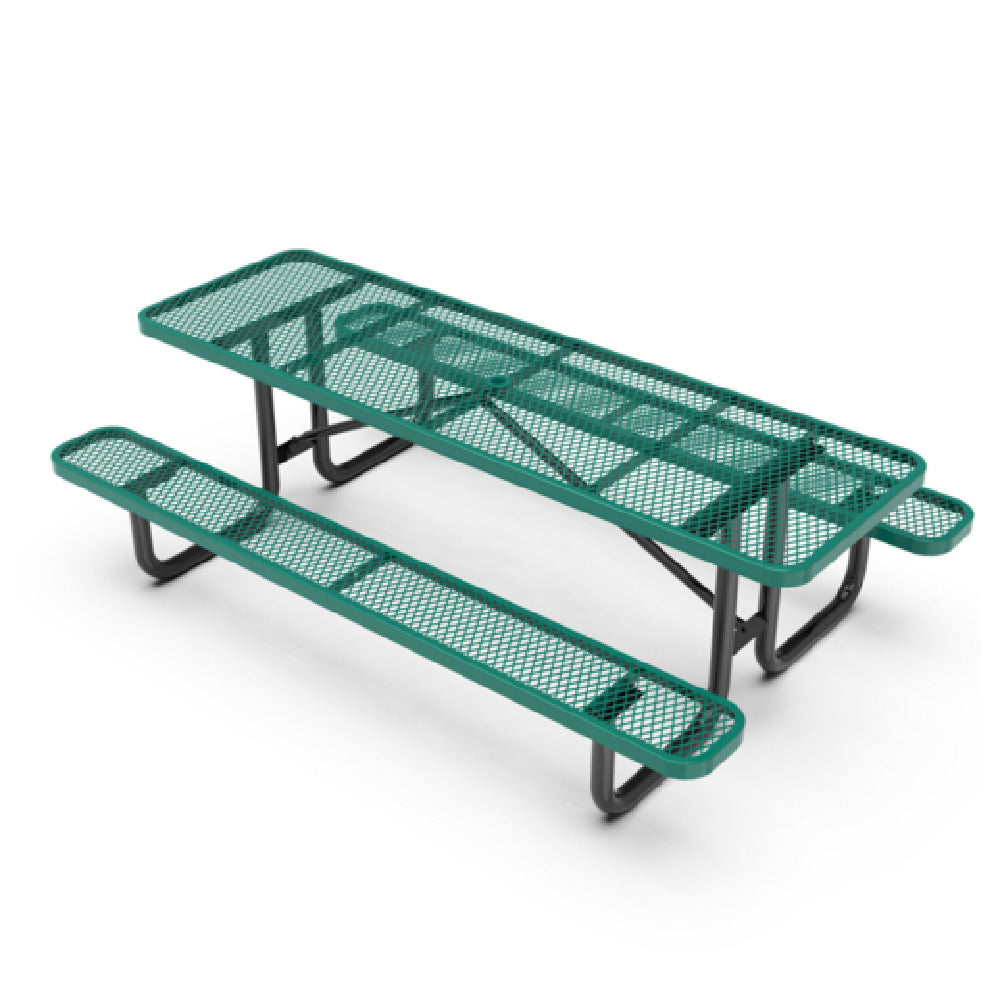 Flash Furniture SLF-EML-96-GN-GG Mantilla Outdoor Picnic Table 8 Ft. Rectangular