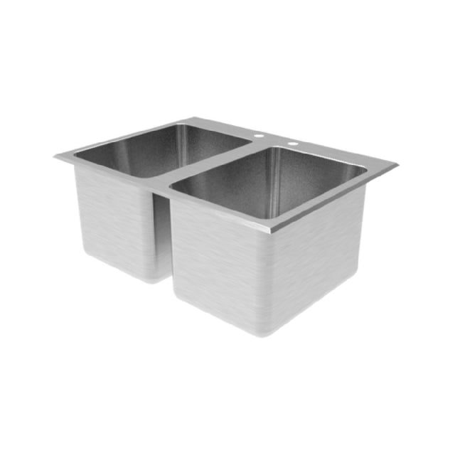 GSW USA SH10142DDI Drop-In Sink With No Deck Two Compartment 10" Wide X 14" Front-to-back X 10" Deep Bowls