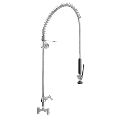 Fisher 20100 Pre-Rinse Assembly Deck-mounted Single Control Valve With Spring Action Flexible Gooseneck