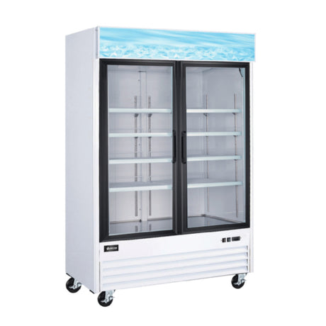 Omcan 52032 (RE-CN-0045-HC-SW) Refrigerator Reach-in Display Two-section