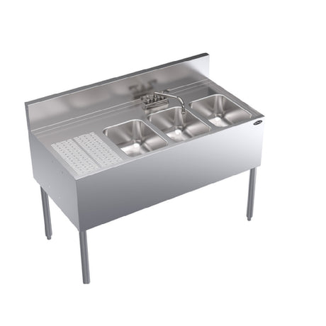 Krowne KR24-43R Royal Series Underbar Sink Unit Three Compartment 48"W X 24"D