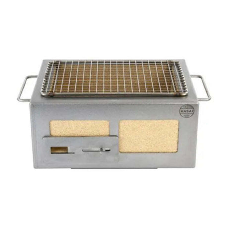 JB Prince G100N Nano Pro Kasai Grill 9"W X 12"D X 6.5"H Brushed British Made Stainless Steel