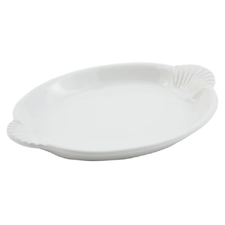 Bon Chef 2070PWHT Platter 8" X 11-1/2" With Shell Handles