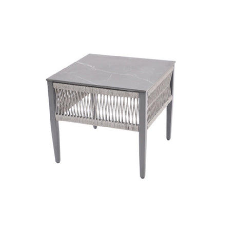 Plantation Prestige 8812222-0155 - Acadia End Table, 22" X 22", Gunmetal Grey Finish
