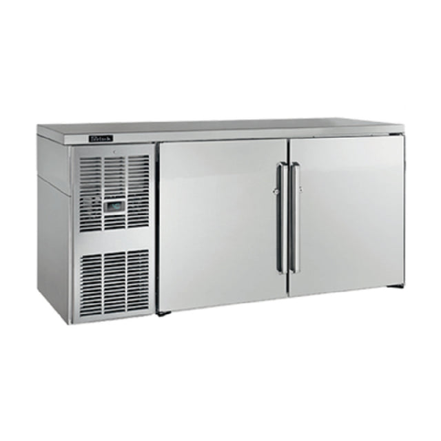 Perlick BBSLP84_SSLSDC Low Profile Refrigerated Back Bar Cabinet Three-section