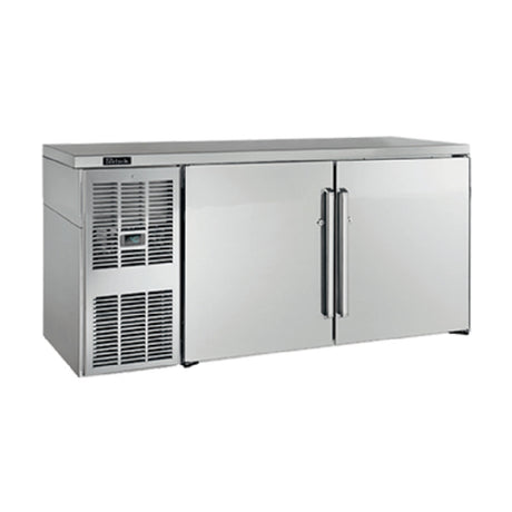 Perlick BBSLP84_SSRGDC Low Profile Refrigerated Back Bar Cabinet Three-section